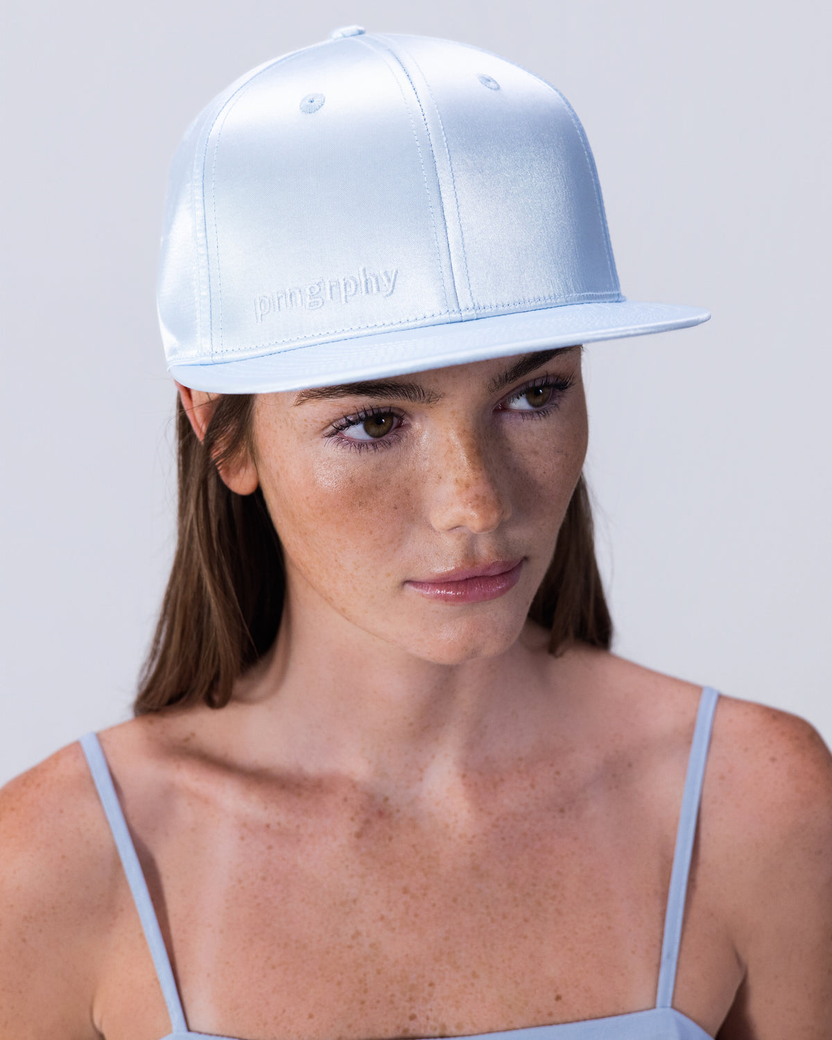 Prngrphy - Satin Fitted (Baby Blue)
