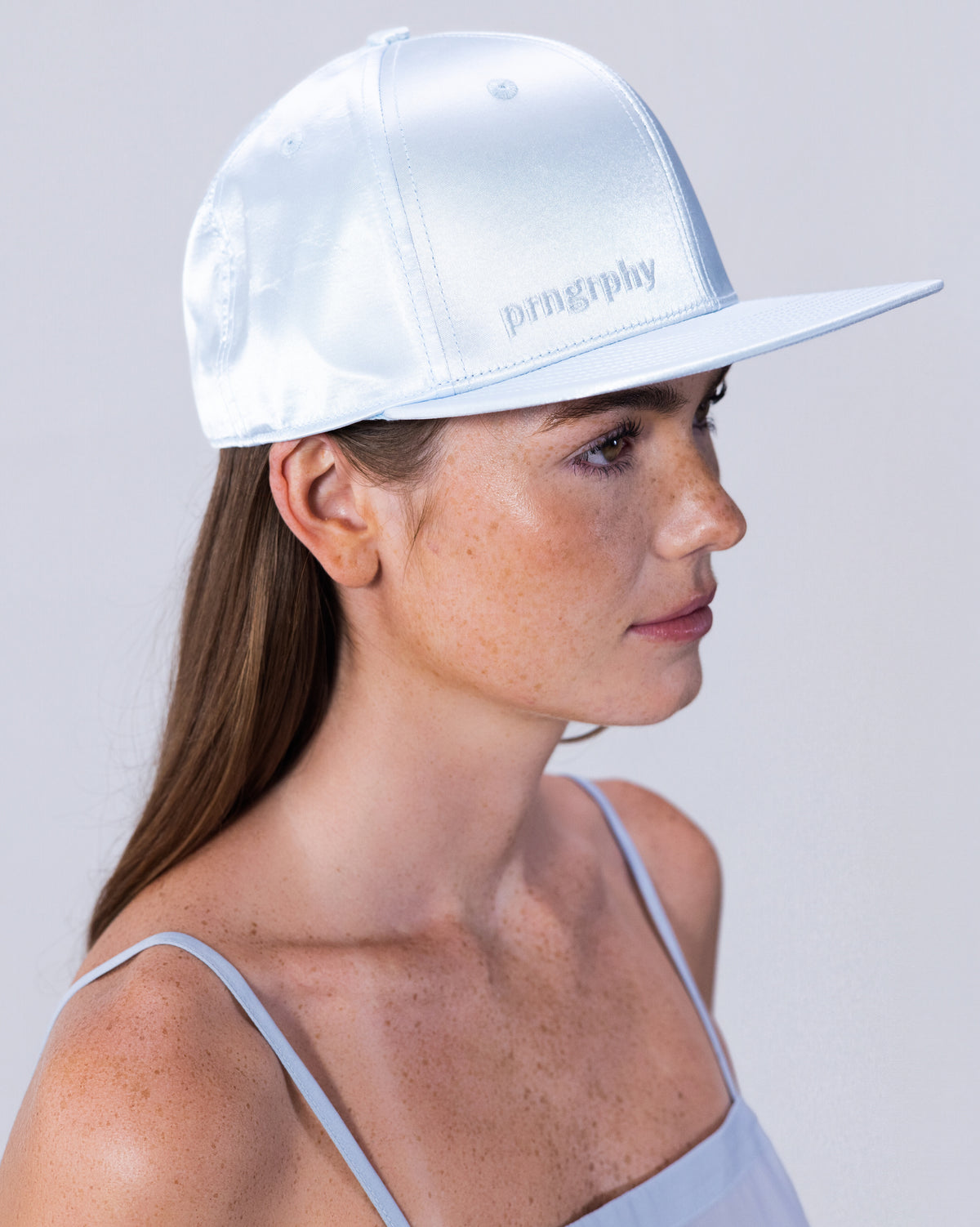 Prngrphy - Satin Fitted (Baby Blue)