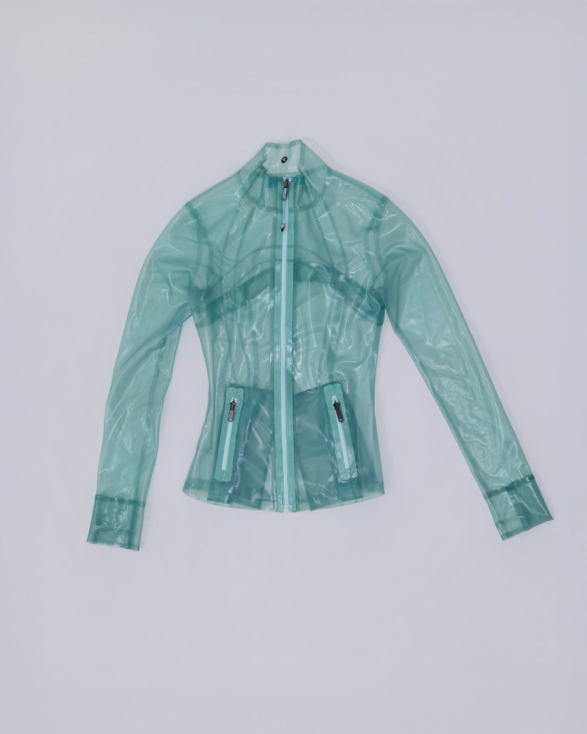 Prngrphy - Delulu Latex Track Jacket (Aquamarine)