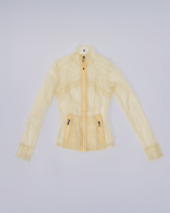 Prngrphy - Delulu Latex Track Jacket (Nude)