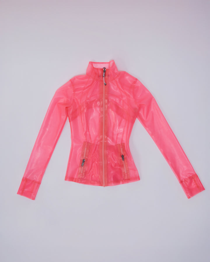 Prngrphy - Delulu Latex Track Jacket (Pink!)