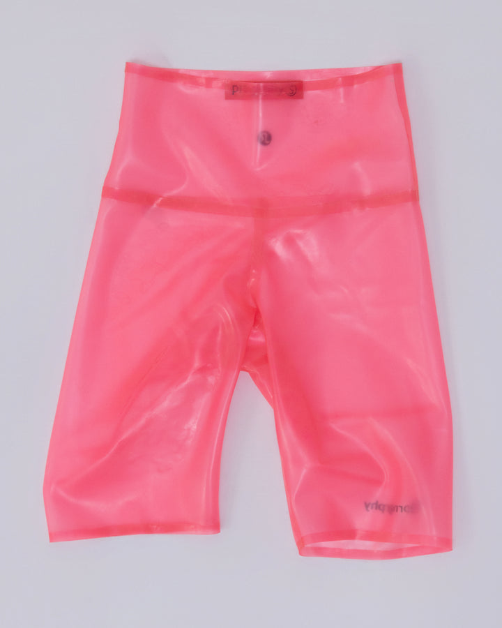 Prngrphy - Delulu Latex Biker Shorts (Pink!)