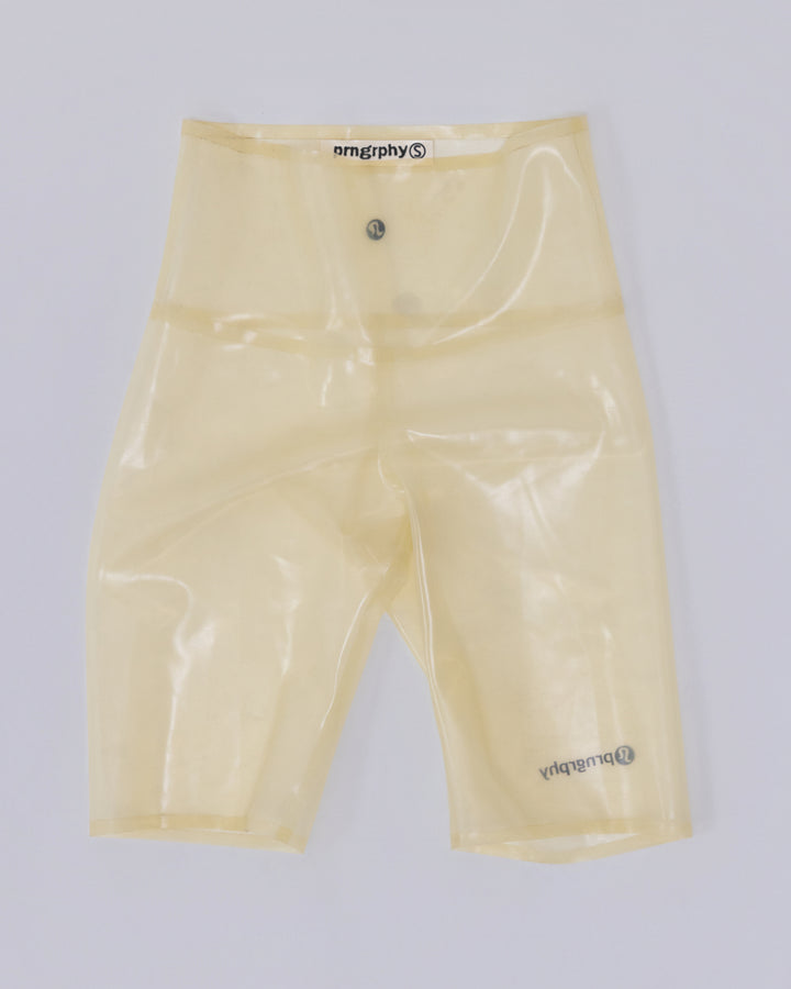 Prngrphy - Delulu Latex Biker Shorts (Nude)