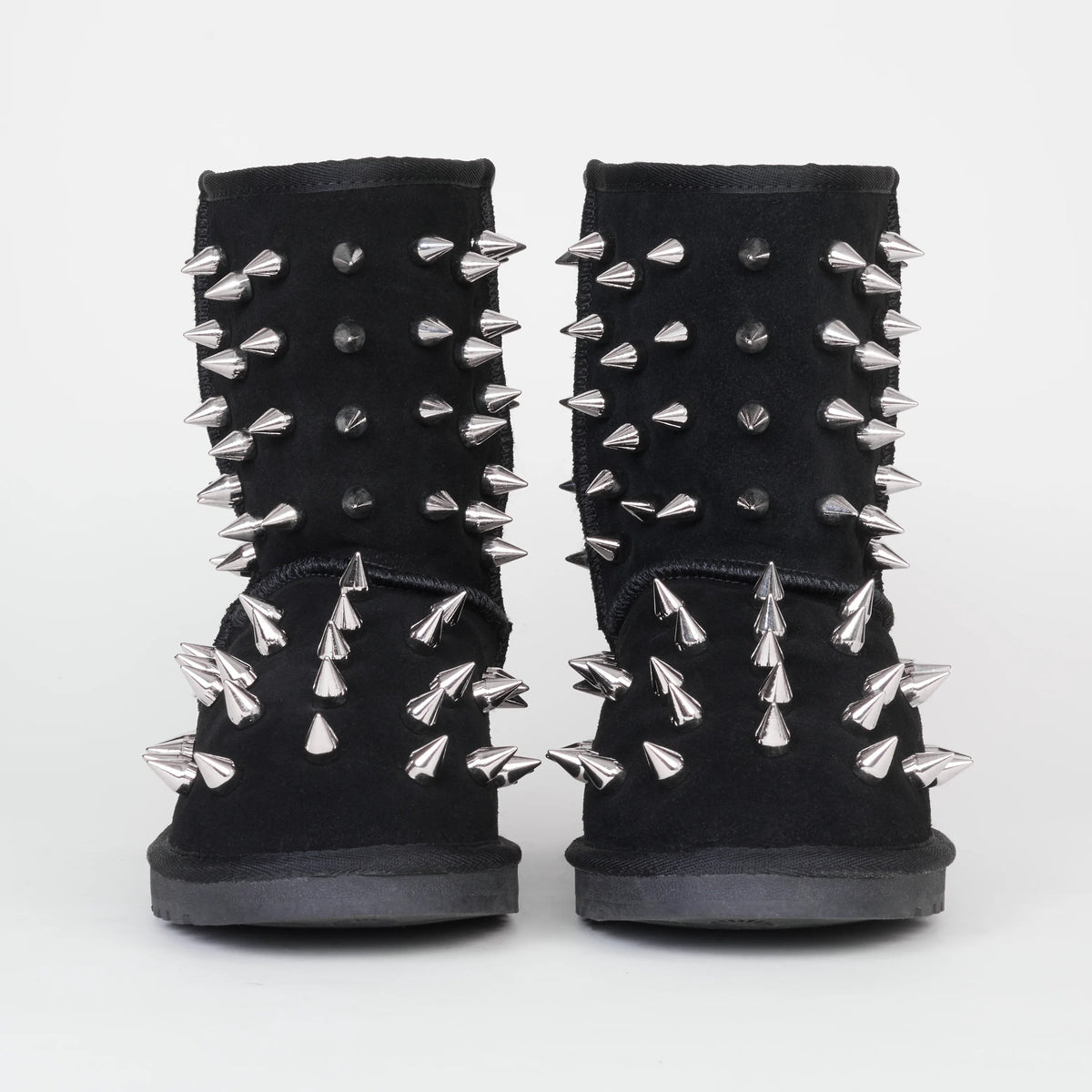 prngrphy Studded Suede Boot XL - ULTRA BLACK