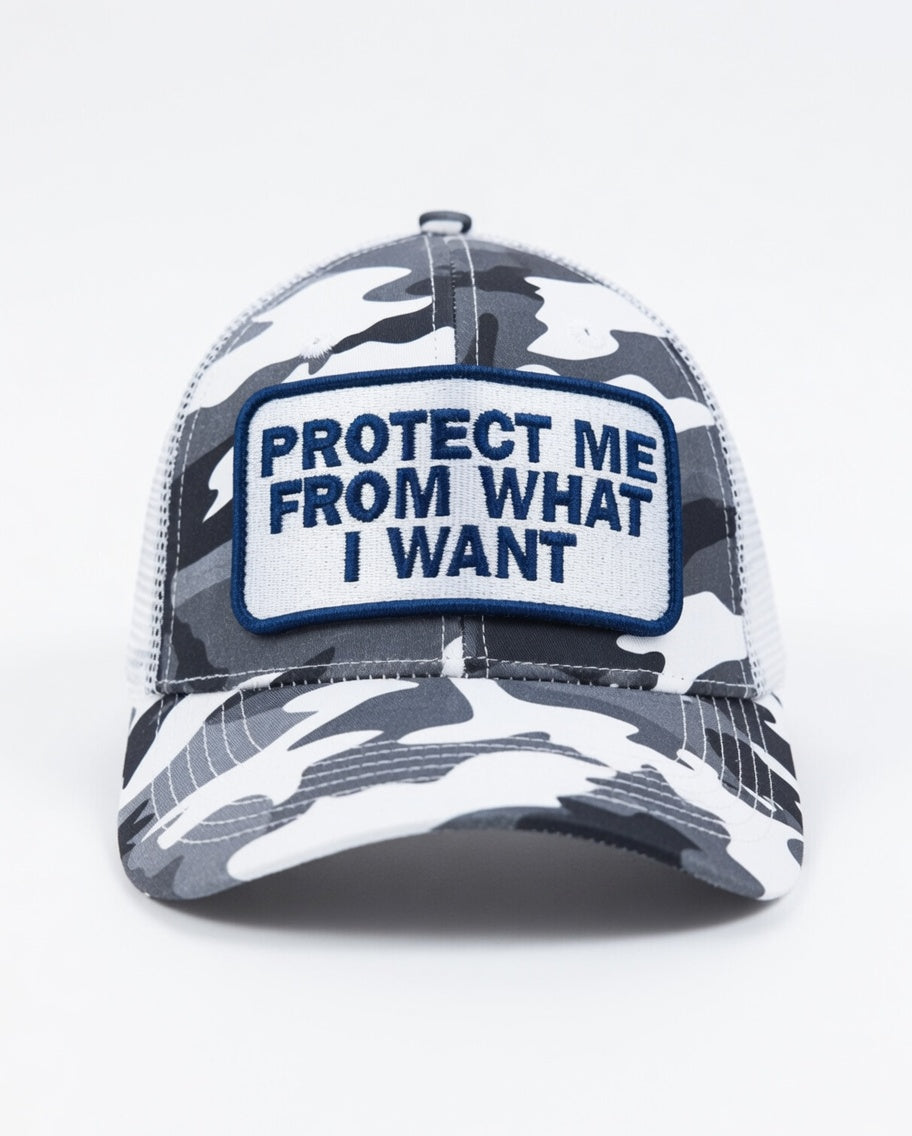 Prngrphy - Snow Camo Protect Me Trucker Hat