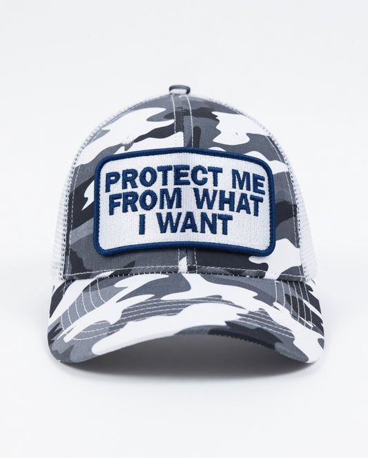 Prngrphy - Snow Camo Protect Me Trucker Hat