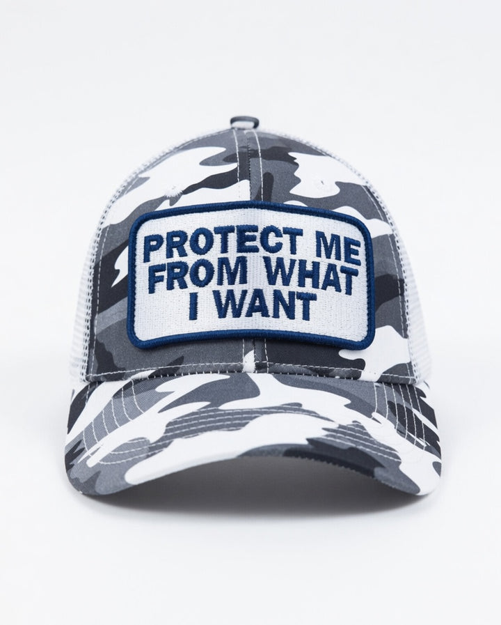 Prngrphy - Snow Camo Protect Me Trucker Hat